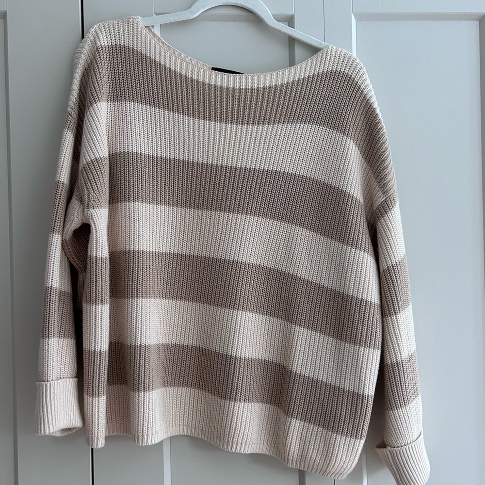 100% cotton slouchy knit sweater